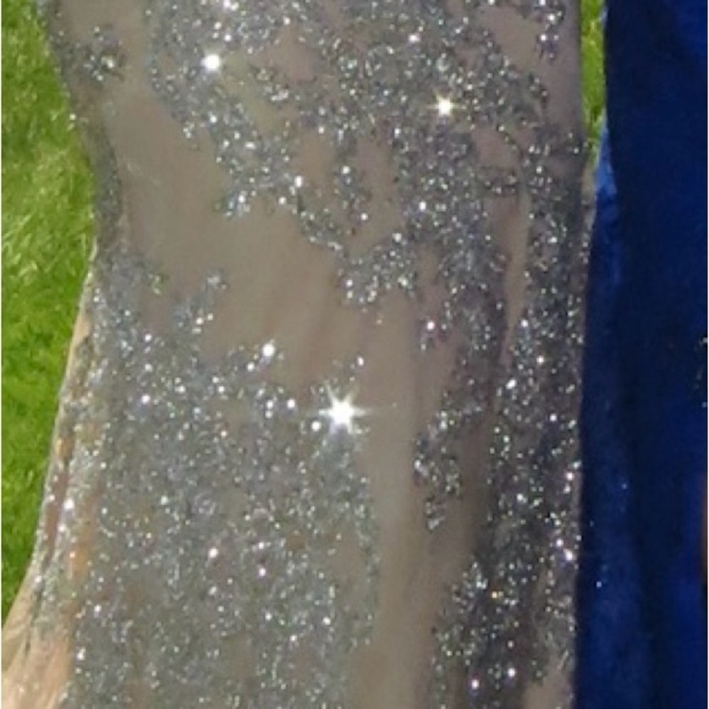 Silver Sequin Prom Dress